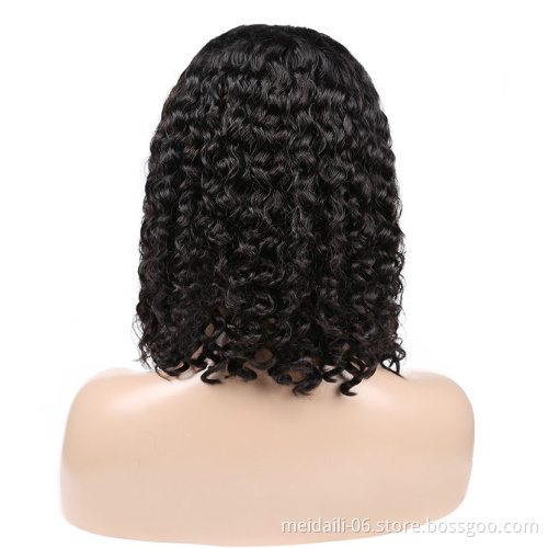 Kinky Curly 13*4 Lace Frontal Remy Peruvian Wigs For Women Lace Frontal Human Hair Wigs Kinky Curl Wigs